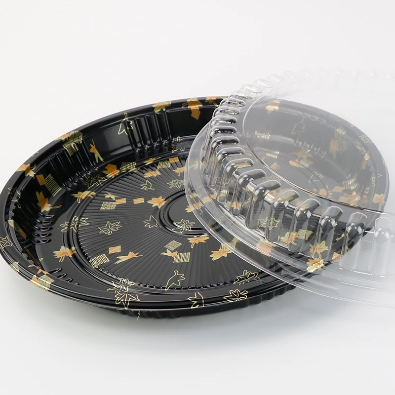 Japanese Recyclable Disposable Plastic Takeaway Sushi packaging Box with Transparent Lid