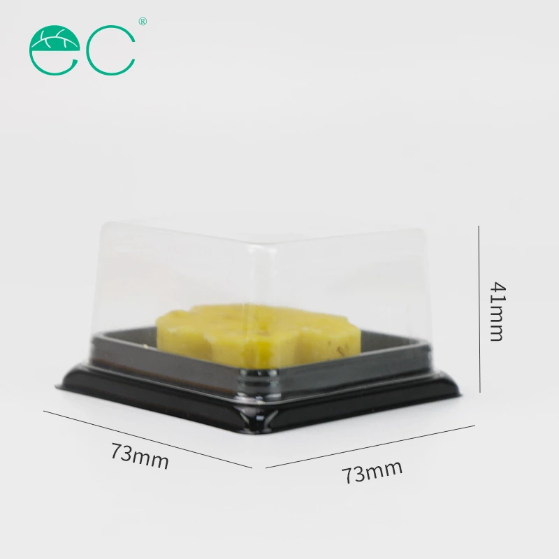 transparent square plastic cake packaging boxes dessert packaging moon cake box