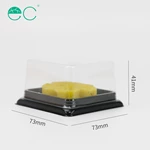 transparent square plastic cake packaging boxes dessert packaging moon cake box