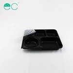 Plastic Disposable 5 compartment Meal tray