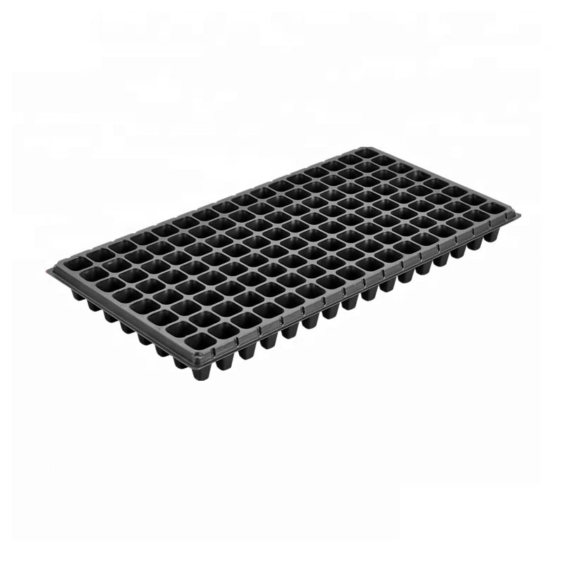 Wholesale 128 Cells Black Plastic Hydroponic Seed Tray