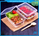 Wholesale disposable square clear plastic fruit salad container with lid