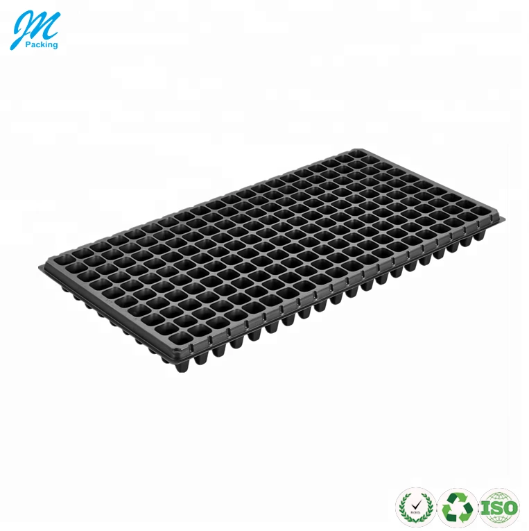 Wholesale 128 Cells Black Plastic Hydroponic Seed Tray