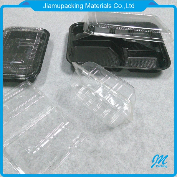 Wholesale disposable square clear plastic fruit salad container with lid