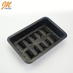 Custom black food grade tray, food plastic packaging blister tray