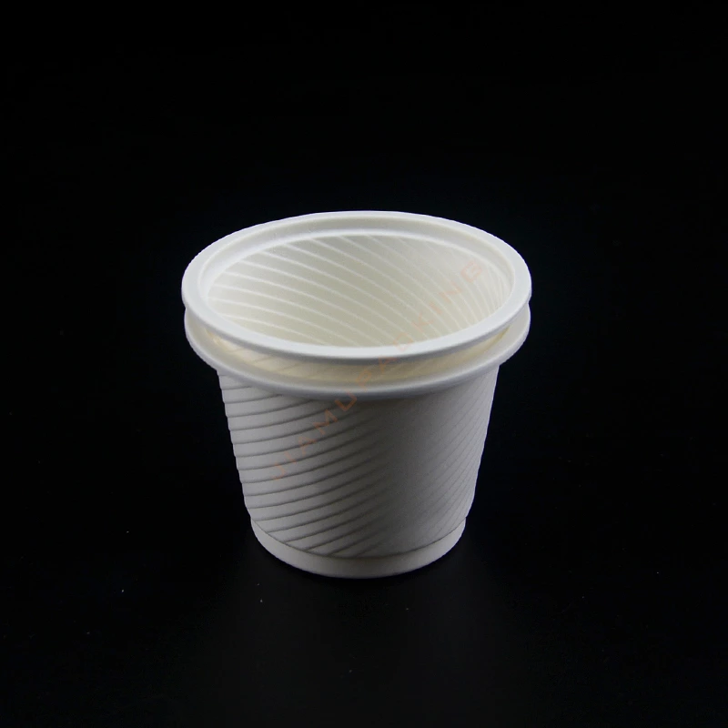 Biodegradable White Disposable Corn Starch Cup Eco Friendly