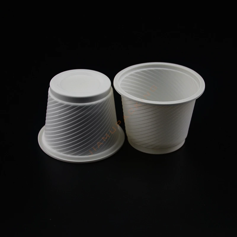 Biodegradable White Disposable Corn Starch Cup Eco Friendly