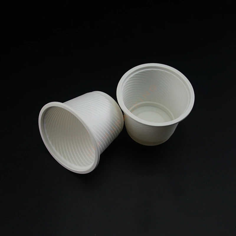 Biodegradable White Disposable Corn Starch Cup Eco Friendly