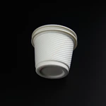 Biodegradable White Disposable Corn Starch Cup Eco Friendly