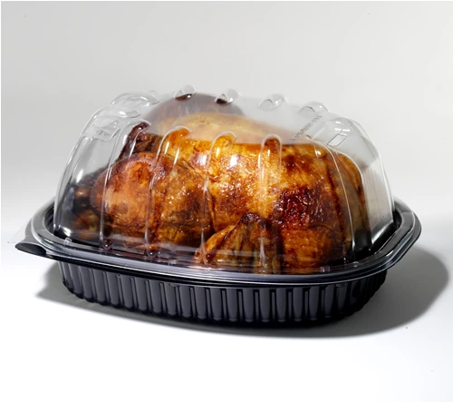 Microwavable Chicken Roaster Take-Out Container with High Dome Lid