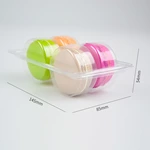 4-Pack Clamshell Macaron Containers