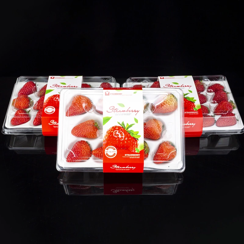 9 15 20cells Custom Strawberry PE Foam Tray And Plastic Box