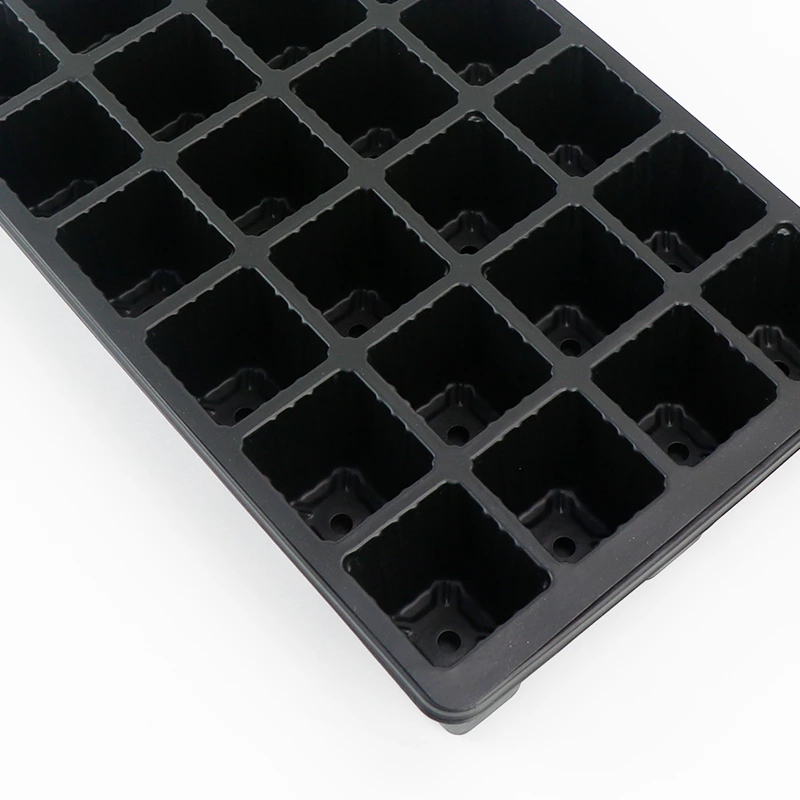 24 Cells Thermoformed Seed Tray Plant Grow Organic Nursery Pots Multi-Function Storage Reusable Seed Tray Flat Plastic Seedling Tray Seed Tray Plug Tray