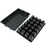 24 Cells Thermoformed Seed Tray Plant Grow Organic Nursery Pots Multi-Function Storage Reusable Seed Tray Flat Plastic Seedling Tray Seed Tray Plug Tray