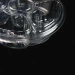 Clear PET Round 5 Compartment Catering Tray with Lid