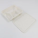 Disposable Meal Boxes Meal Prep Containers 4-Compartment Food Storage Box