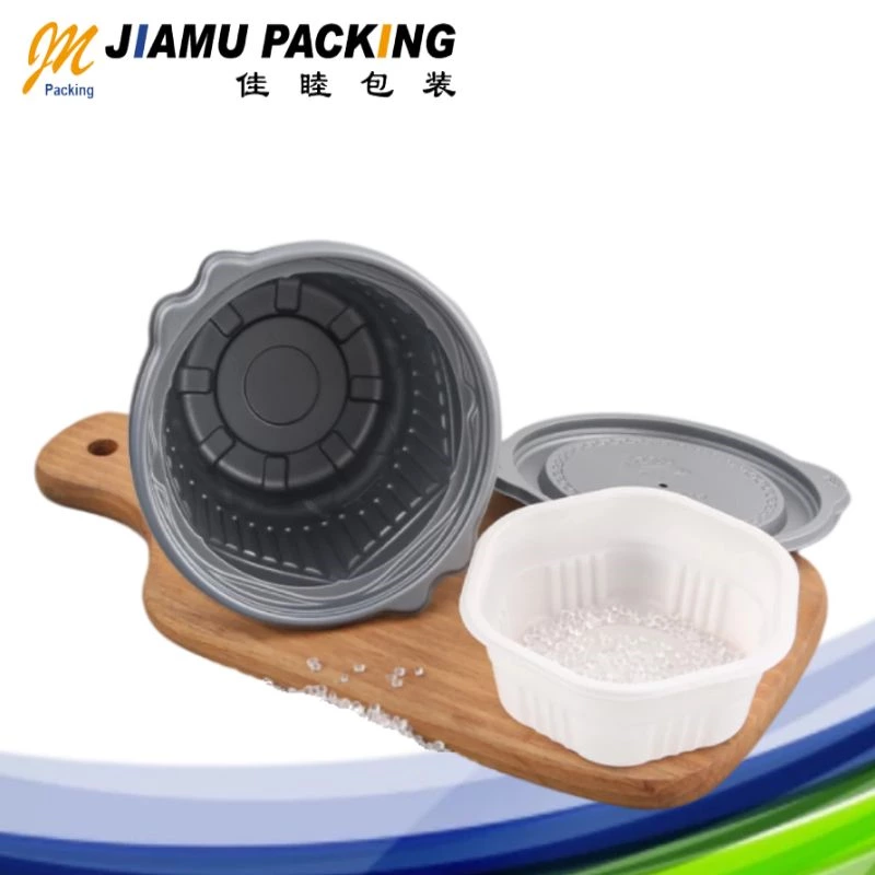 Rectangular Disposable Lunch Box Two Layer Bento Container Self Heating Food Boxes PP Plastic Storage Food Boxes