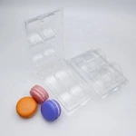 Macarone disposable plastic packaging box baking snack box dessert bubble shell