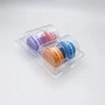 Macarone disposable plastic packaging box baking snack box dessert bubble shell