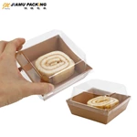 Sandwich packing box Puffs meat floss Baby Becks snow Melanie packing box Kraft paper packing box earth cover packing box