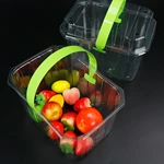 Portable fruit box disposable transparent strawberry cherry tomatoes jujube plastic packing box 2 kg fruit packing box