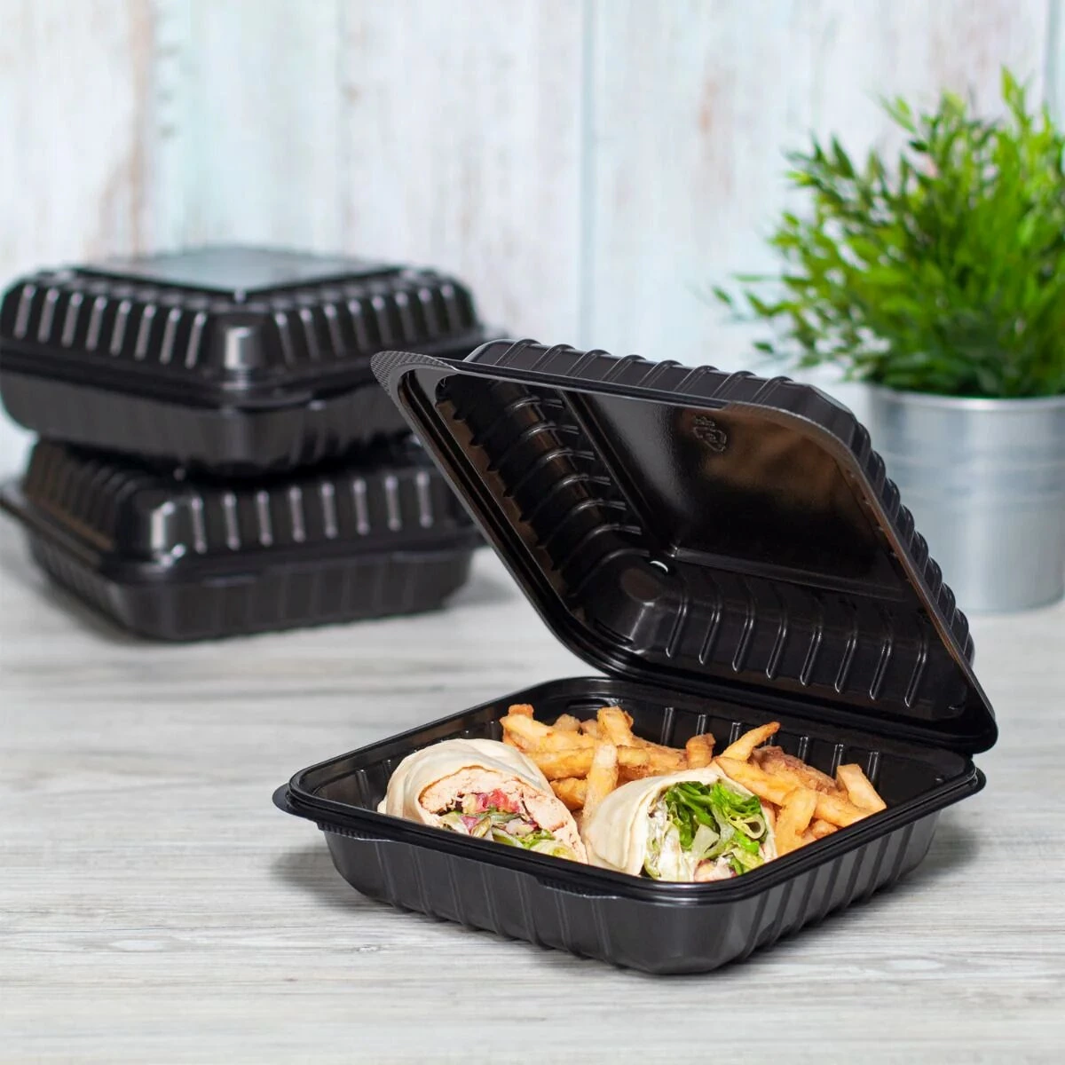 8*8 Inch Biodegradable Takeaway Box Food Container