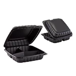 9*9 Inch 3-Com Biodegradable Takeaway Box Food Container