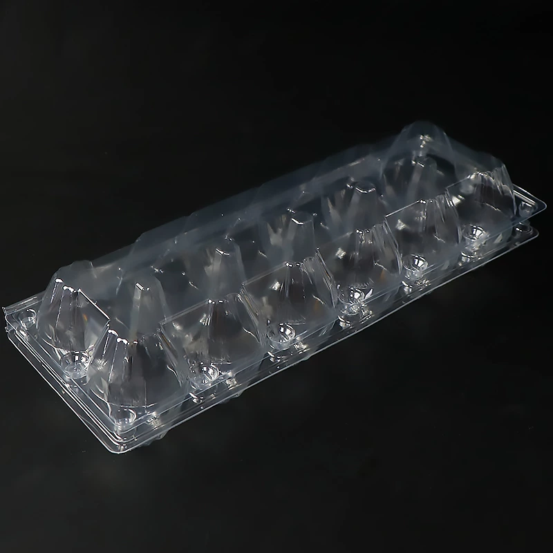 600/case Egg Cartons, Clear Plastic Cartons For Standard Dozen Eggs