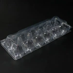 600/case Egg Cartons, Clear Plastic Cartons For Standard Dozen Eggs