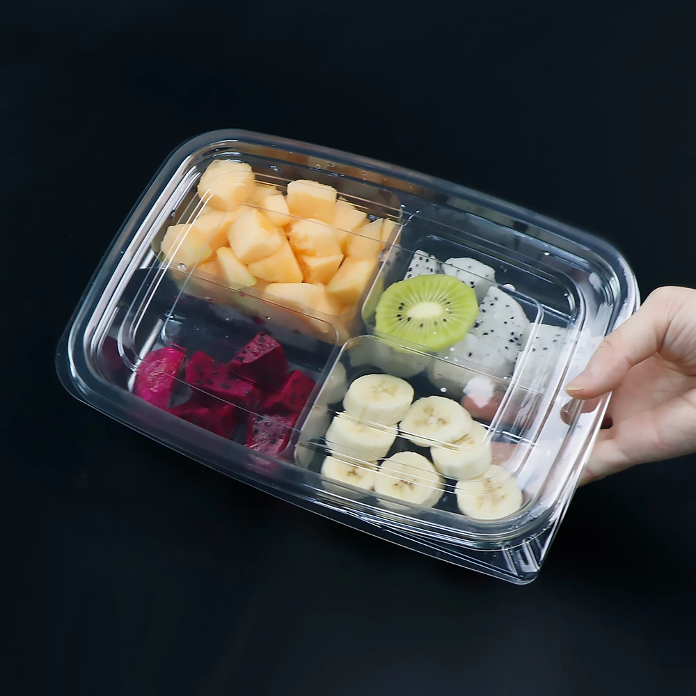 350g 4-Com Deli Container With Lid