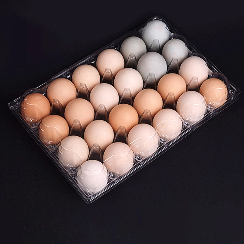 12 Holes Transparent Pet Plastic Carton Blister Chicken Egg Packaging Tray Egg Box