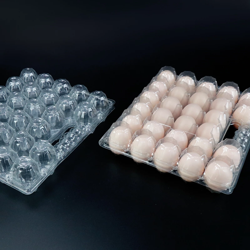 28 Holes Wholesale Transparent Disposable Blister Plastic Egg Cartons With Handle