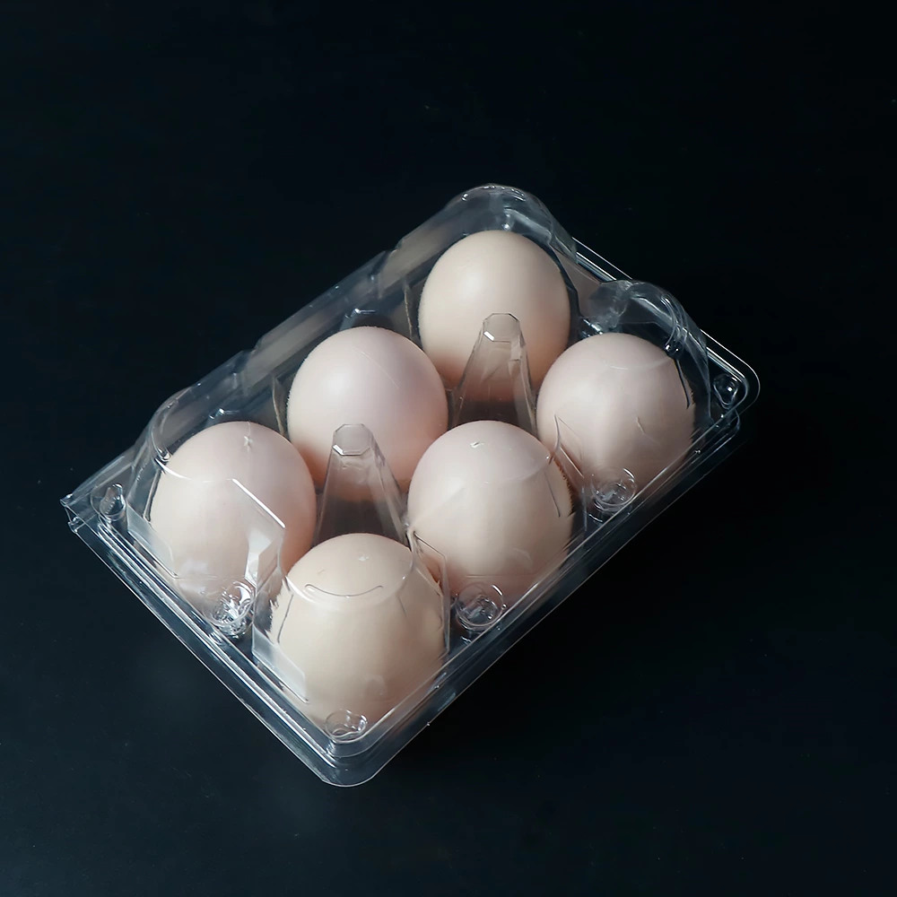 28 Holes Wholesale Transparent Disposable Blister Plastic Egg Cartons With Handle