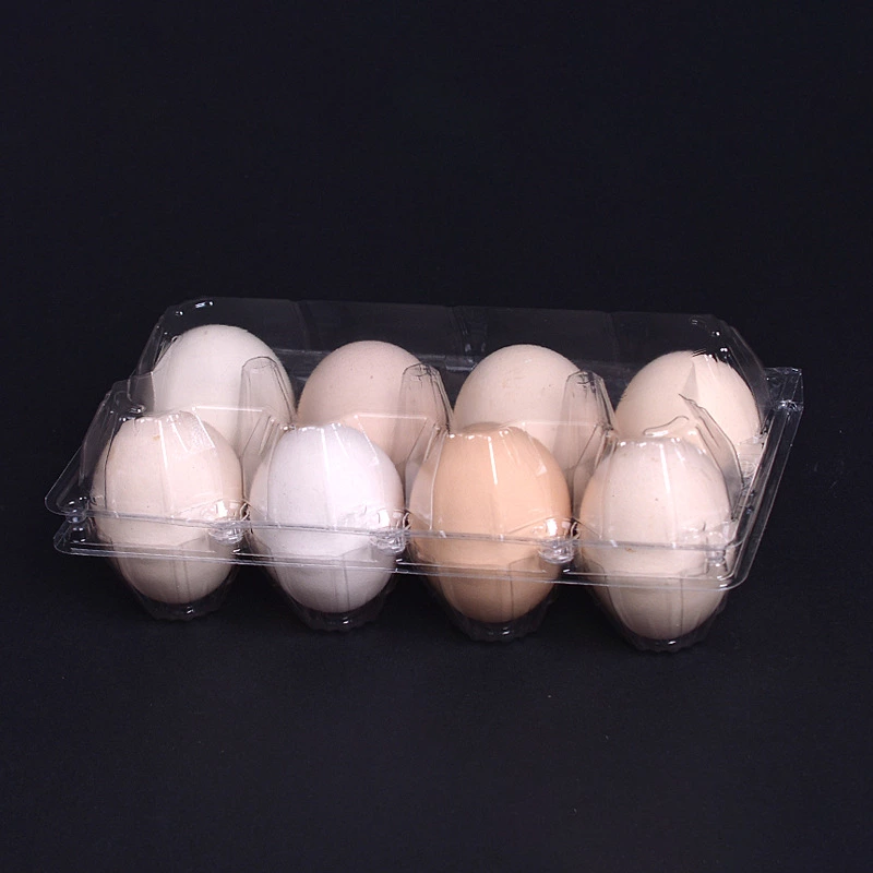 Recyclable clear plastic chicken egg bulk carton clamshell blister packaging box