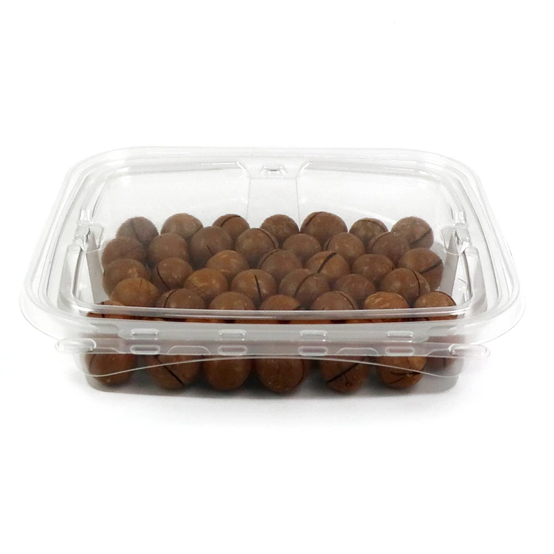 8 12 16 20 24 32 35 48 64OZ Tamper-Evident Square Hinged Container with Flat Lid