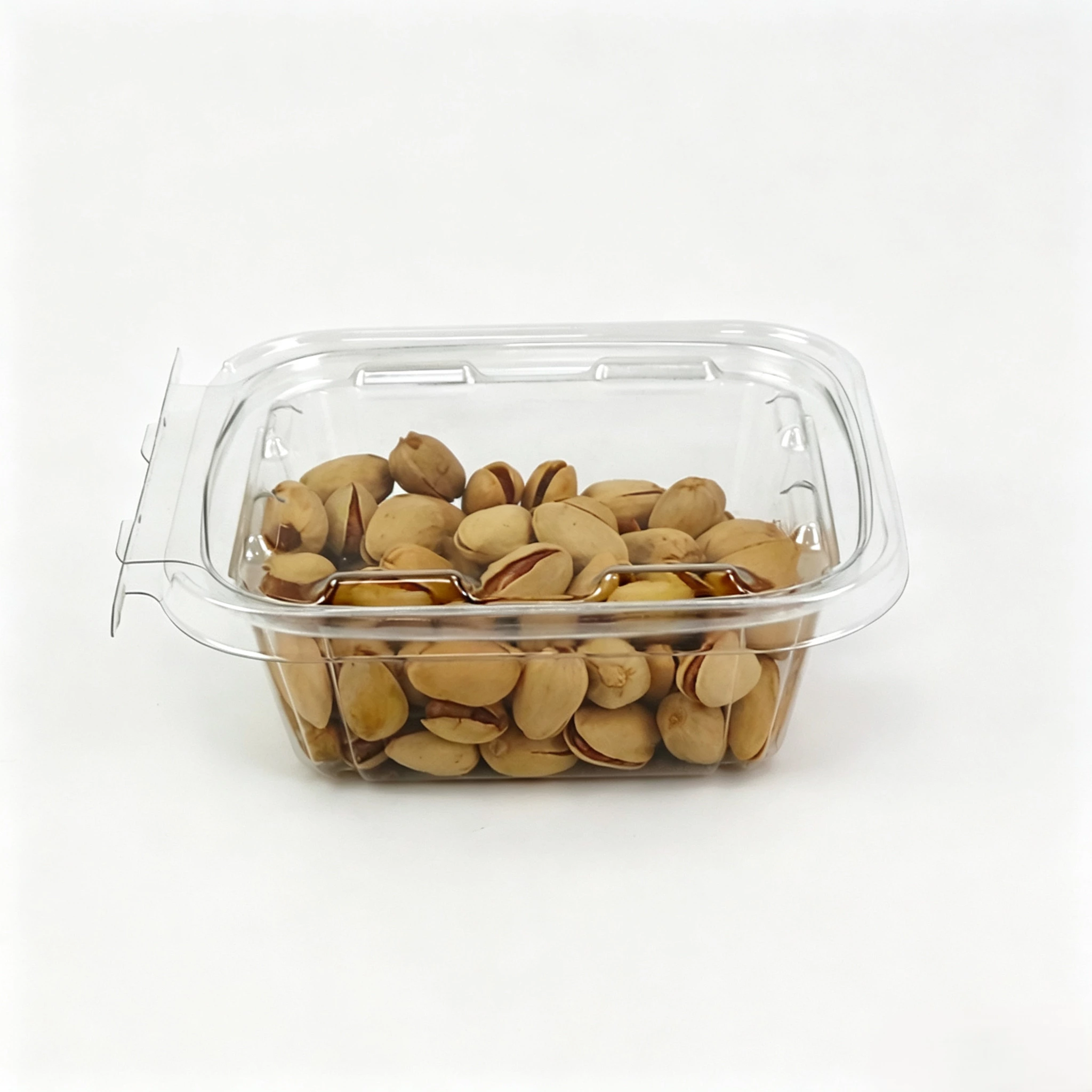 8‑64oz Tamper‑Resistant Clear Hinged Square PET Container Wholesale