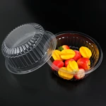 Clear PET Round Fruit Salad Bowl, Disposable Container